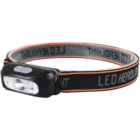 Special Strong Light Charging Super Bright Night Fishing Head Lamp (Option: Black no induction-2pcs)