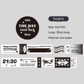 Adhesive Tape Diy Journal Decoration Material Base Sticker (Option: Forgiveness)