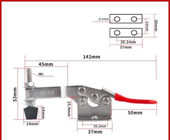 Quick Jig Horizontal Clamp Fixed Clamp (Option: GH201B)