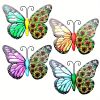 1pc/4pcs, Metal Butterfly Wall Art Decor, 3D Outdoor Sculpture Iron Outdoor Hanging Decor Ornaments, Metal Hand-made Butterfly Wall Art, Fence Decorat