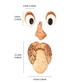 1pc Funny Tree Faces Decor, Old Man Tree Face Decoration, Yard Art (Color: A)