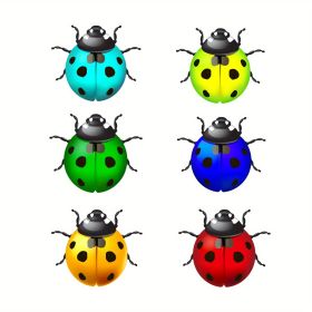 1pc/6pcs, Metal Ladybugs Wall Decor, Metal Ladybugs Hanging Decor, Home Decor, Garden Decor, Wall Decor, Bedroom Decor, Wedding Decor, Party Decor, Bi (Color: 6PC/SET)