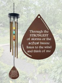 Sympathy Gifts Wind Chimes Lasting Memorial Gift Rainbow Stones In Memory of a Loved One Listen to the Wind Keepsake Box (size: Copper)