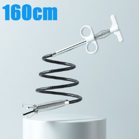 Serpentine Sewer Pipe Dredger Four Jaw Spring (Option: White-160cm)