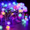 10/20/40 Christmas LEDs Snow Pompon Fairy Dandelion String Lights For Party