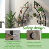 6-Tier 9 Potted Metal Plant Stand Holder Display Shelf with Hook