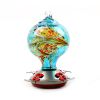 Hummingbird Feeder for Outdoors Hand Blown Colorful Glass Feeder with Ant Moat Gardening Supplies Bird Feeder Ant Proof