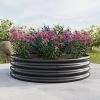 47.24*11.4" Tall Round Raised Garedn Bed,Metal Raised Beds for Vegetables, Outdoor Garden Raised Planter Box, Backyard Patio Planter Raised Beds for F