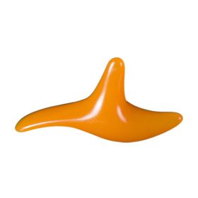 Resin Beeswax Triangle Sparrow Foot Massage Bird-shaped Acupoint Massager Triangle Manual Acupuncture Pen Amber Triple Fork (Option: Orange-Medium size)