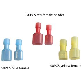 Insulation Joint Wire Connector Wiring Terminal Male And Female Plug (Option: 150PCS three color mixing)