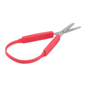 Ring Office Scissors Stationery Elastic For Students (Option: Red-207cm)