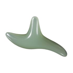 Resin Beeswax Triangle Sparrow Foot Massage Bird-shaped Acupoint Massager Triangle Manual Acupuncture Pen Amber Triple Fork (Option: Light Green-Large size)